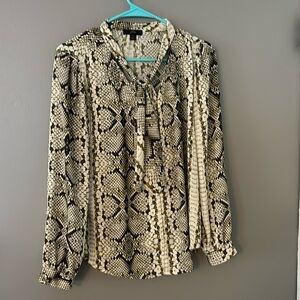 jcrew snake-skin blouse NWOT